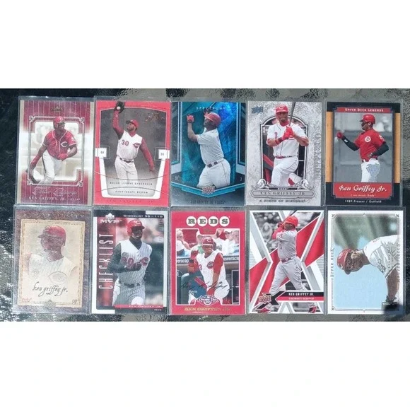 Ken Griffey Jr. Cincinnati Reds 10 Baseball Cards - Picture 1 of 3